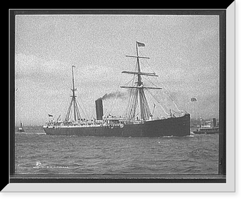 Historic Framed Print, S.S. Furnessia,  17-7/8" x 21-7/8"