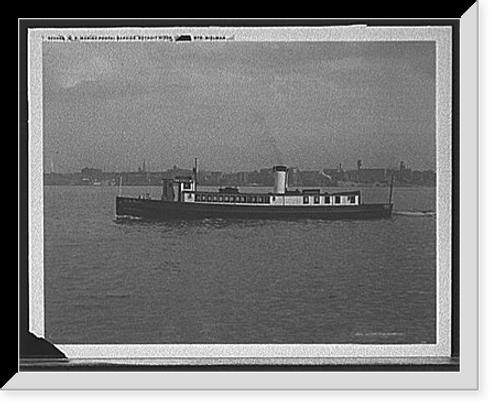 Historic Framed Print, U.S. Marine Postal Service, Detroit River, Str. Bielman,  17-7/8" x 21-7/8"