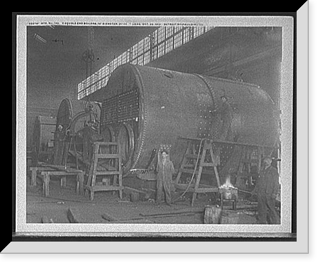 Str. no. 190, 3 double end boilers, 14' diameter,21'-10 long Detroit Shipbuilding Co." Classic, Vintage Print