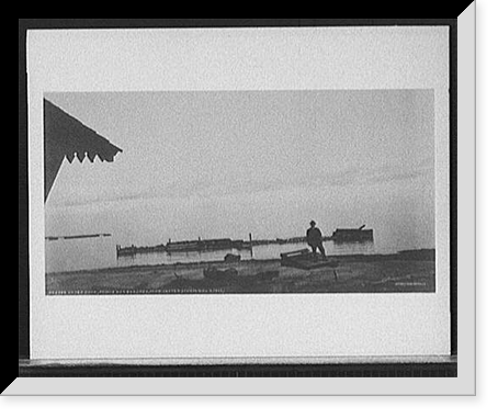 Yates dock, Pointe aux Barques, Mich., after storm, Antique Wall Art