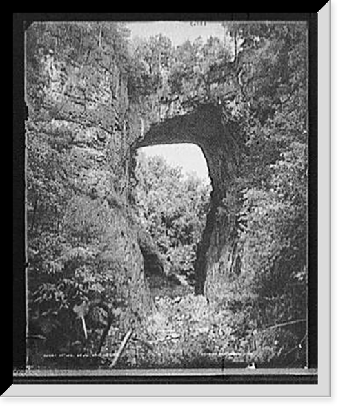 Historic Framed Print, Natural Bridge, West Virginia [sic],  17-7/8" x 21-7/8"
