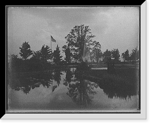 Historic Framed Print, [The Lily pond, Belle Isle Park, Detroit, Mich.],  17-7/8" x 21-7/8"