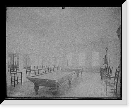 Alma Sanitarium, billiard room, Alma, Mich, Antique Print