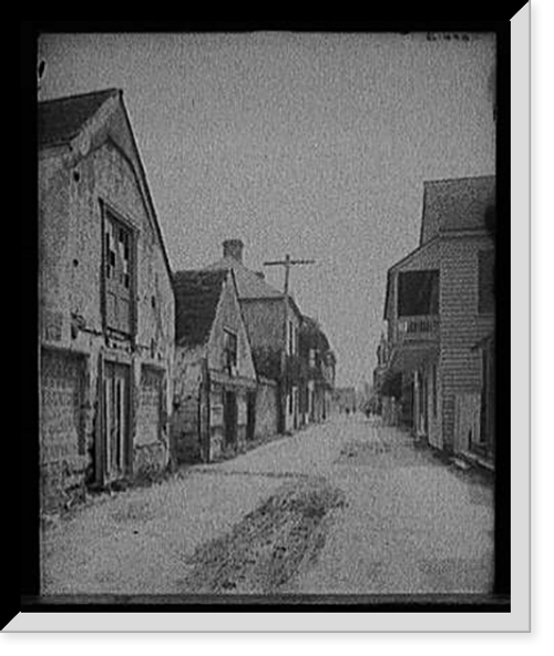 Historic Framed Print, [Charlotte Street, St. Augustine, Fla.],  17-7/8" x 21-7/8"