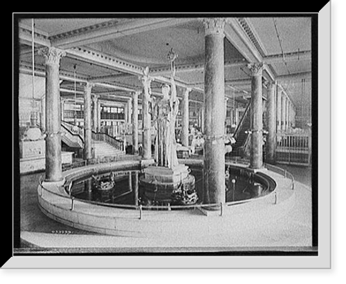 Historic Framed Print, [Siegel, Cooper and Co.'s store, the fountain],  17-7/8" x 21-7/8"