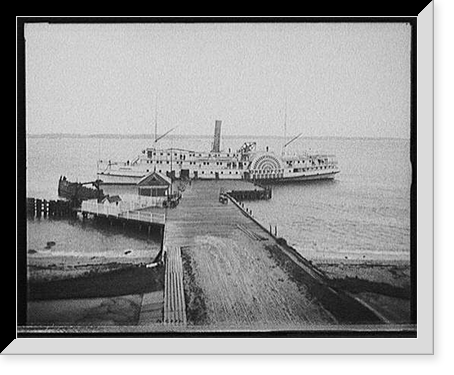 Manhasset, Str. Greenport at the landing, Shelter Island, N.Y. Classic, Antique Print