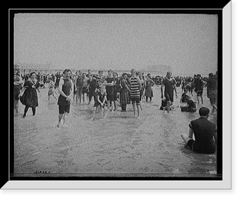 Historic Framed Print, [On the beach, Atlantic City, N.J.] - 5,  17-7/8" x 21-7/8"