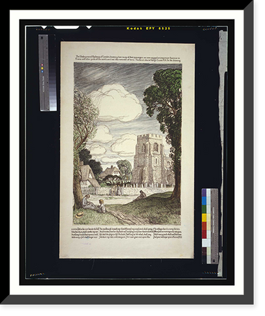 English village scene. G. Clausen. Classic, Antique Poster