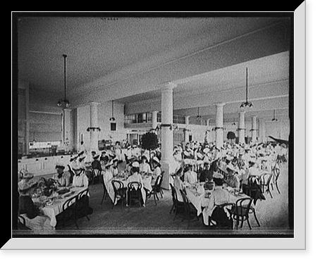 Historic Framed Print, [Natural Food Company conservatory, girl's luncheon, Niagara, N.Y.],  17-7/8" x 21-7/8"