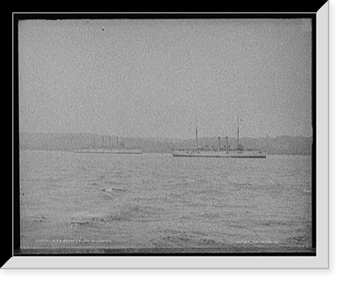 Historic Framed Print, U.S.S. Brooklyn and Galveston,  17-7/8" x 21-7/8"