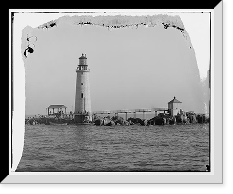 Historic Framed Print, [The Graves, first order light, Boston, Mass.],  17-7/8" x 21-7/8"