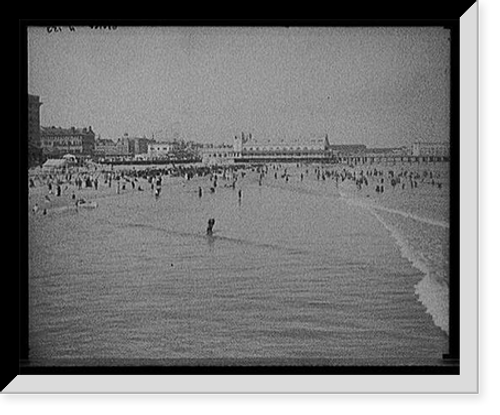 Historic Framed Print, [The Beach, Atlantic City, N.J.],  17-7/8" x 21-7/8"