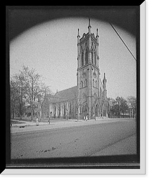 Historic Framed Print, [St. John's Episcopal Church, Detroit, Mich.],  17-7/8" x 21-7/8"