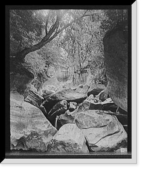 Gorge below Natural Bridge, North Adams, Mass, Antique Poster