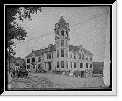 Historic Framed Print, [Town Building and opera house, Littleton, N.H.],  17-7/8" x 21-7/8"