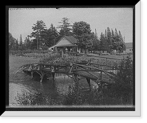 Historic Framed Print, [The Cottage among the flowers, Charlevoix, Mich.],  17-7/8" x 21-7/8"