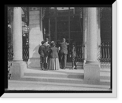 Historic Framed Print, [New York, N.Y., watching the Herald presses, HeraldBuilding],  17-7/8" x 21-7/8"