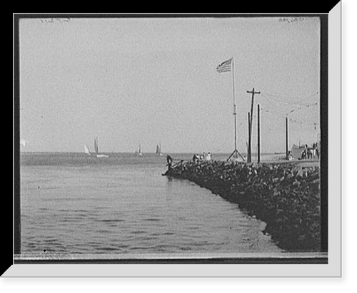 Historic Framed Print, [Yacht race at the inlet, Atlantic City, N.J.],  17-7/8" x 21-7/8"