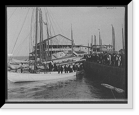 Return of the winner, regatta day, Atlantic City, N.J, Vintage Print