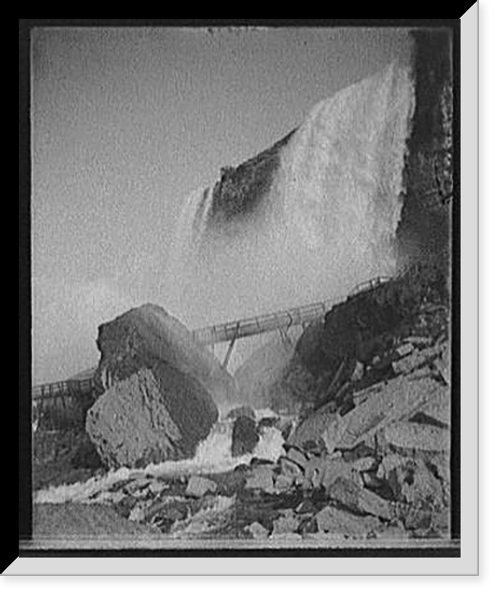 Historic Framed Print, [Rock of Ages and Cave of the Winds, American Falls, Niagara Falls, N.Y.],  17-7/8" x 21-7/8"