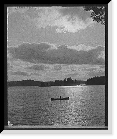 Historic Framed Print, [Raquette Lake, sunset from Sunset Camp, Adirondacks,N.Y.],  17-7/8" x 21-7/8"