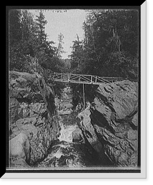 Historic Framed Print, [Lake Placid, Wilmington High Falls, the flume, Adirondacks, N.Y.],  17-7/8" x 21-7/8"