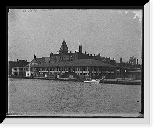 Historic Framed Print, [Wayne Hotel and pavilion from the river, Detroit, Mich.],  17-7/8" x 21-7/8"