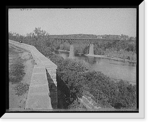 Historic Framed Print, [The Bridge from east parapet, Fort Snelling, Minn.],  17-7/8" x 21-7/8"