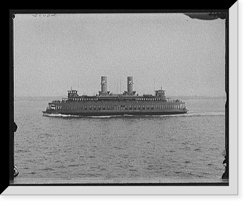 Historic Framed Print, [Municipal ferry, City of N.Y., named Queens, New York, N.Y.],  17-7/8" x 21-7/8"