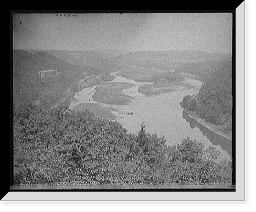 Historic Framed Print, [Up the Delaware from Prospect Rock, Delaware Water Gap, Pa.],  17-7/8" x 21-7/8"