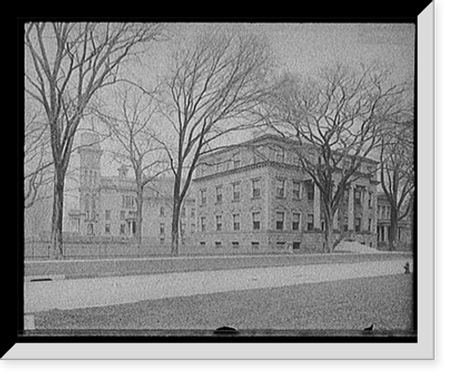 Historic Framed Print, [South Sheffield & Kirtland Hall, Yale University, New Haven, Conn.],  17-7/8" x 21-7/8"