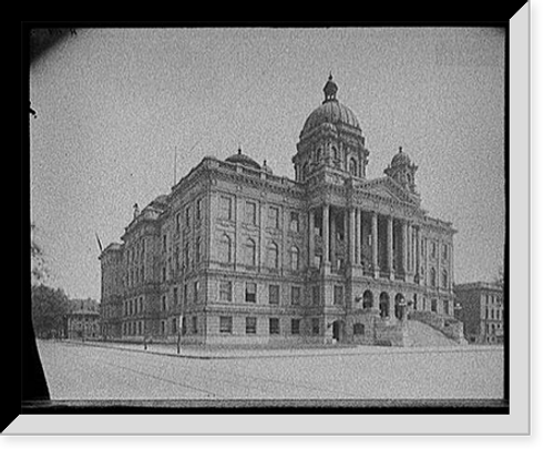 Historic Framed Print, [Court house, Syracuse, N.Y.],  17-7/8" x 21-7/8"