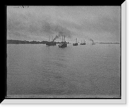 Tow passing Belle Isle light, Detroit, Mich. Classic, Historic Print