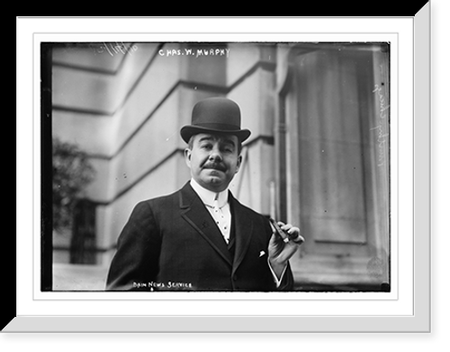 Historic Framed Print, Chas. W. Murphy holding cigar,  17-7/8" x 21-7/8"