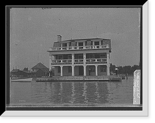 Historic Framed Print, [Detroit] Motor Boat Club, front view, [Detroit, Mich.],  17-7/8" x 21-7/8"