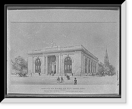 Proposed new building for State Savings Bank, Detroit - 3, Vintage Poster
