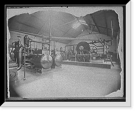 Historic Framed Print, [Hiram Walker & Sons, engine room, Walkerville, Ont.],  17-7/8" x 21-7/8"