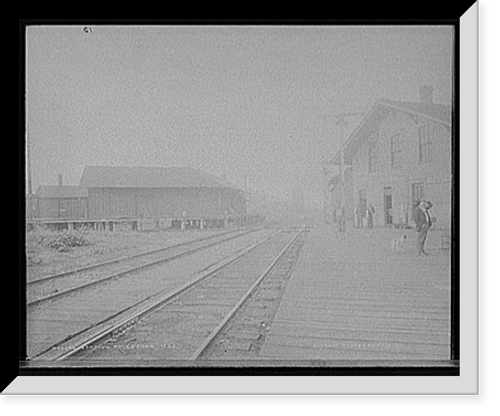 Historic Framed Print, Station at Chenoa, Ill's.,  17-7/8" x 21-7/8"