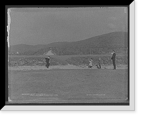Getting out of bunker at eighth hole, Mount Pleasant golf links, Antique Wall Art