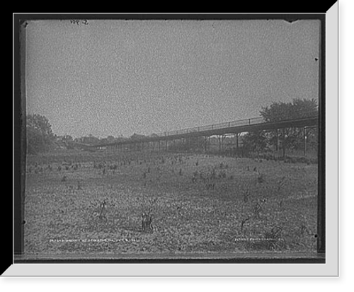 Historic Framed Print, Viaduct at Streator, Ill.,  17-7/8" x 21-7/8"