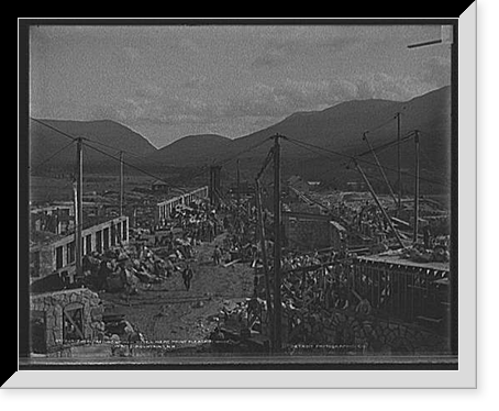 Foundations of new hotel Mount Washington Hotel near Mount Pleasant House, White Mountains, N.H. - 2, Vintage Wall Art
