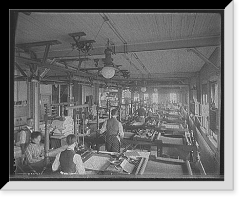 Historic Framed Print, [Book bindery, Richmond & Backus Co., Detroit, Mich.],  17-7/8" x 21-7/8"