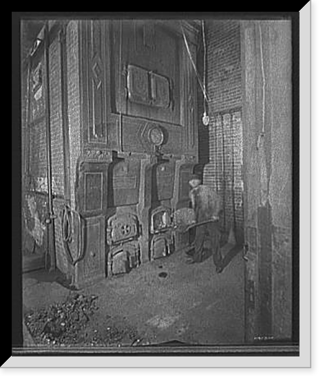 Glazier Stove Company, boiler room, Chelsea, Mich, Antique Wall Art