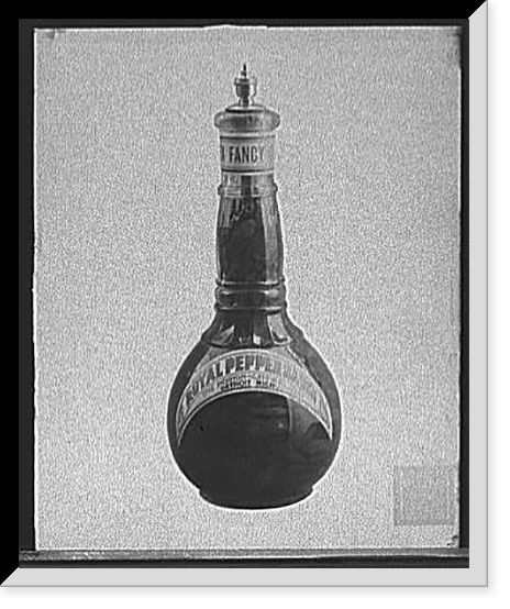 Bottle of royal pepper sauce made for Horton-Cato Co. Classic, Historic Reproduction