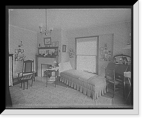 Historic Framed Print, [Detroit, Mich., residence of A.E. Silk, bedroom],  17-7/8" x 21-7/8"
