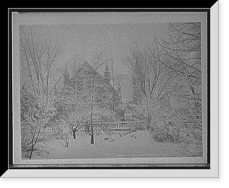 Church near Grand River Avenue in snow, Detroit, Mich. Classic, Antique Print