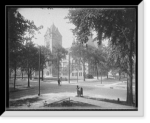 Historic Framed Print, [Old Central High School, Detroit, Mich.],  17-7/8" x 21-7/8"