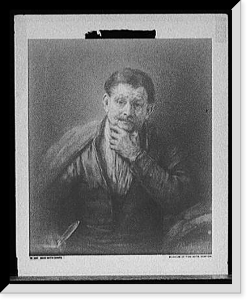 Historic Framed Print, Man with knife,  17-7/8" x 21-7/8"