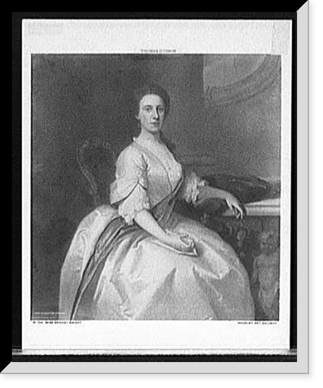 Miss Bridget Knight, three-quarter-length portrait, Antique Poster