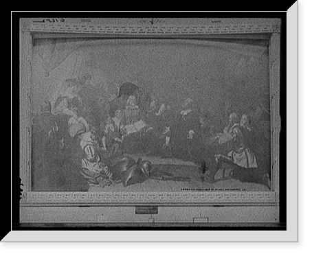 Historic Framed Print, Embarcation of the pilgrims from Delft-Haven in Holland, July 21st O.S. 1620,  17-7/8" x 21-7/8"